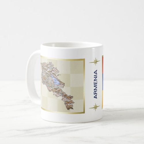 Armenia Flag  Map Mug