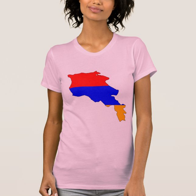 Armenia flag map T-Shirt (Front)