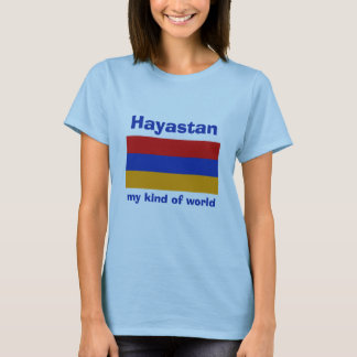Armenia Flag + Map + Text T-Shirt