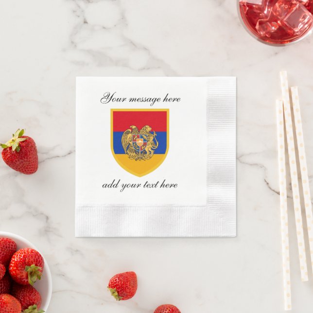 Armenia Flag Napkins (Insitu)