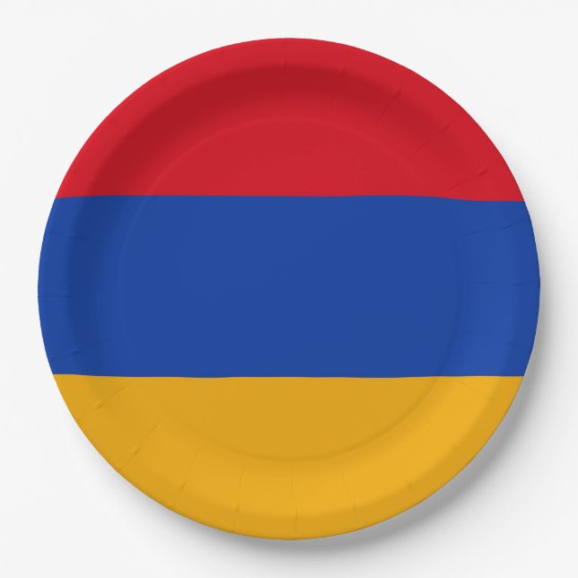 Armenia Flag Paper Plates (Front)