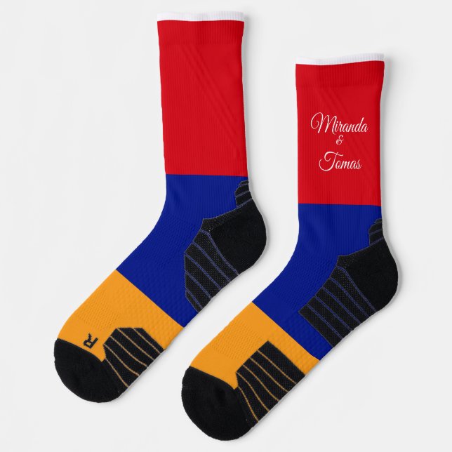 Armenia Flag Personalized Socks (Left)