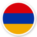 Armenia Flag Round Sticker