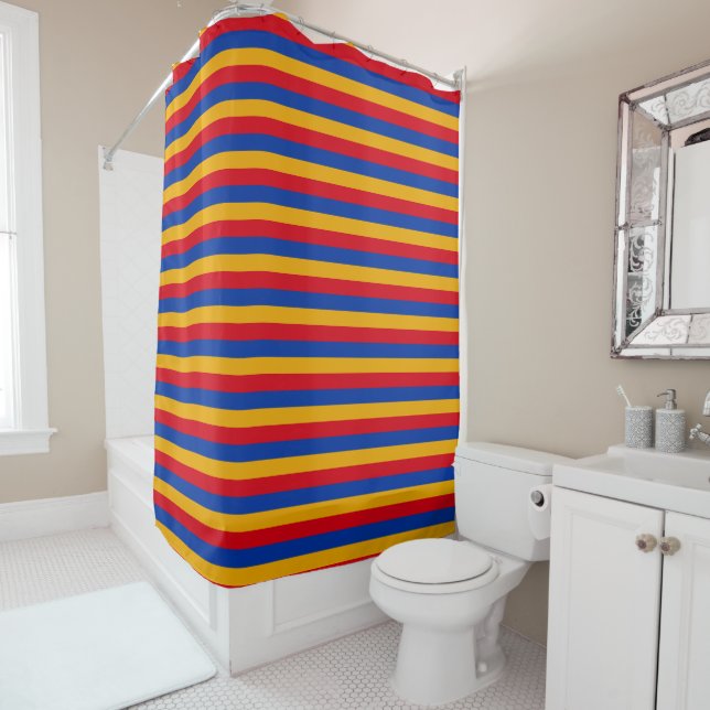 Armenia Flag Shower Curtain (In Situ)
