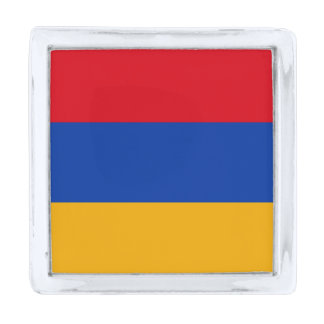 Armenia Flag Silver Finish Lapel Pin