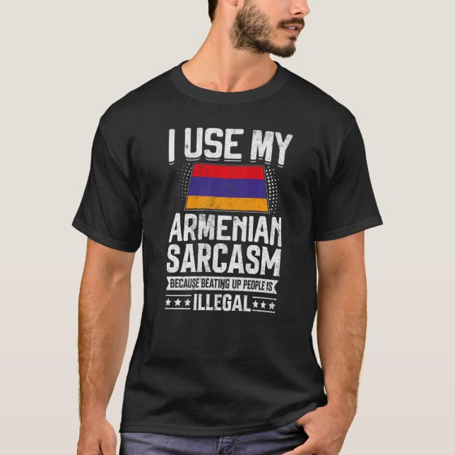 Armenia Flag Souvenirs For Armenians Men & Women T-Shirt (Front)
