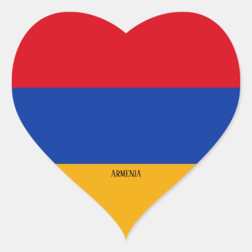 Armenia Flag Splendid Patriotic Heart Sticker