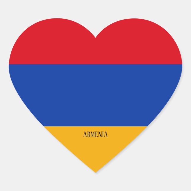 Armenia Flag Splendid Patriotic Heart Sticker (Front)
