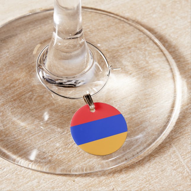 Armenia flag wine charm (In Situ)
