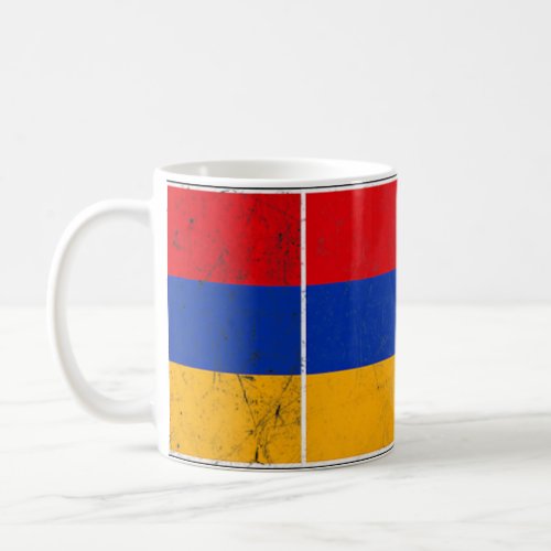 Armenia Flag with vintage Armenian national colors Coffee Mug