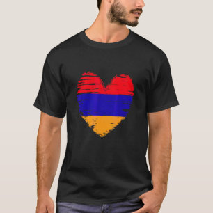 Armenia Heart Armenian Flag Armenian Pride T-Shirt