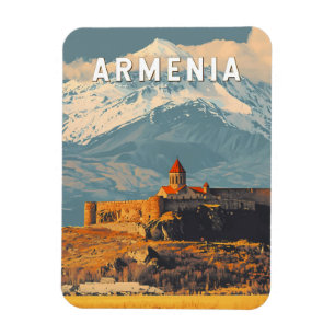 Armenia Illustration Travel Art Vintage Magnet