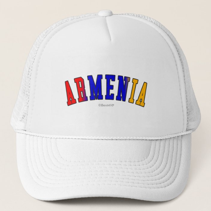 Armenia in National Flag Colors Mesh Hat