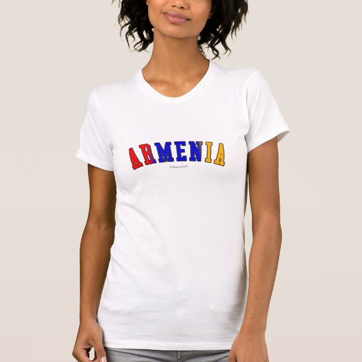 Armenia in National Flag Colors Shirt