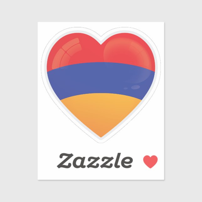 Armenia Love Flag Sticker (Sheet)