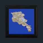 Armenia Map Gift Box<br><div class="desc">The ceramic lid of this trinket box features a map of Armenia over a flag-color background. An ideal place to store Armenian keepsakes.</div>