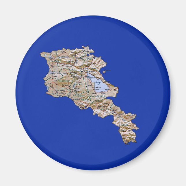 Armenia Map Magnet (Front)
