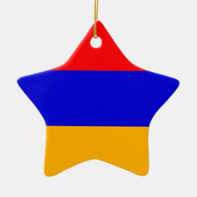 Armenia National Flag Ceramic Ornament (Front)