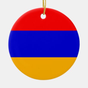 Armenia National Flag Ceramic Ornament by abbeyz71 at Zazzle