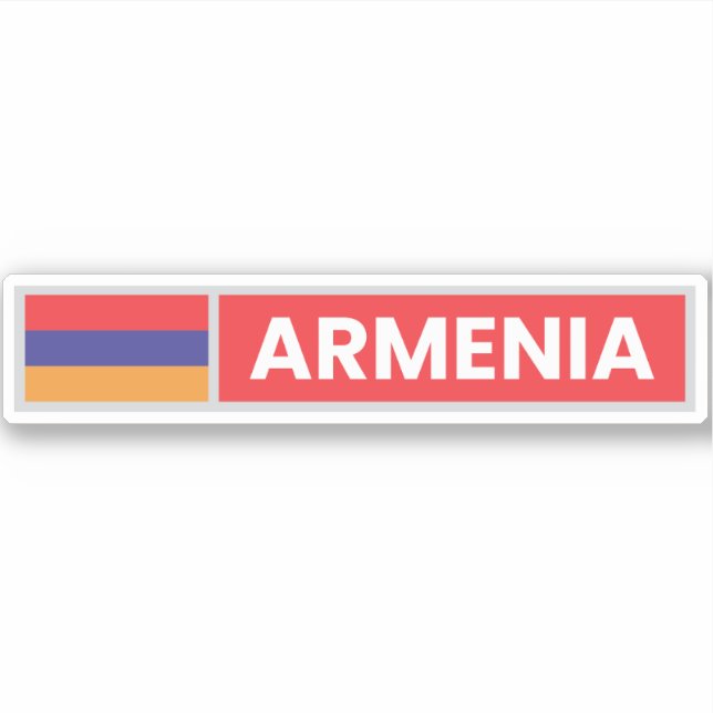 Armenia National Flag Sticker (Front)