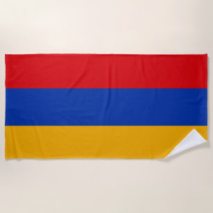 Armenia National Flag Team Support Beach Towel