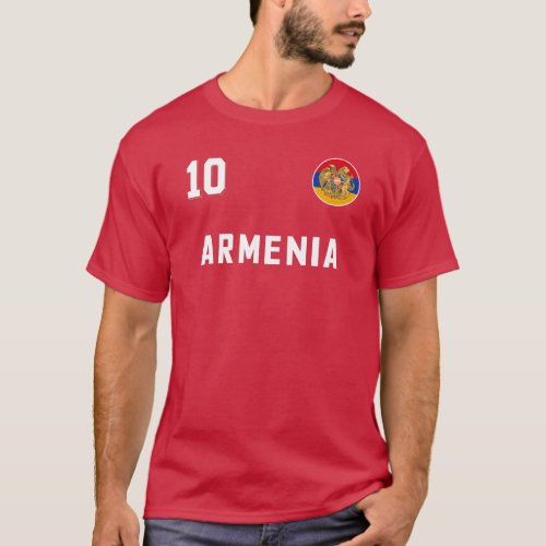 Armenia National Football Team Soccer Retro Jersey T_Shirt