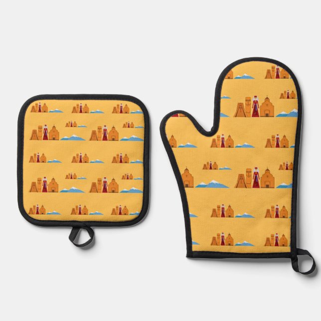 Armenia Oven Mitt and Pot Holders Oven Mitt & Pot Holder Set (Front)