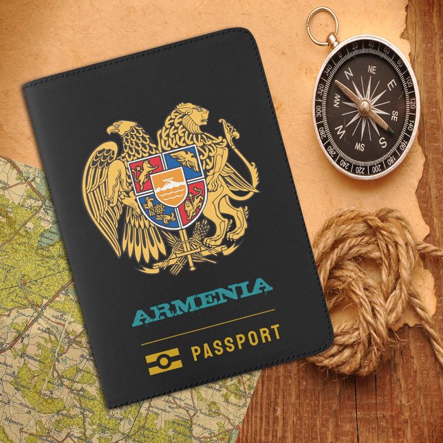 Armenia Passport, Armenian coat of Arms, flag Passport Holder (Creator Uploaded)