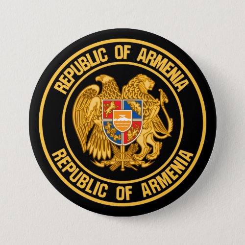 Armenia Round Emblem Button