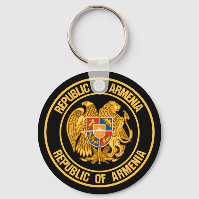 Armenia Round Emblem Keychain (Front)