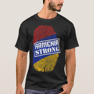 Armenia Strong Distressed Armenian Flag Country Na T-Shirt