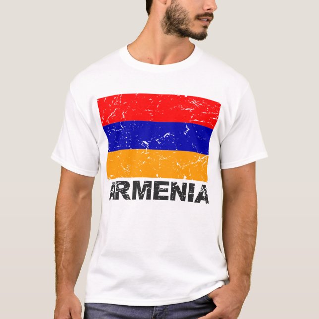 Armenia Vintage Flag T-Shirt (Front)