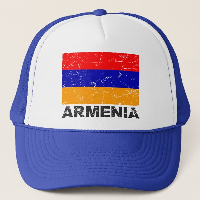 Armenia Vintage Flag Trucker Hat (Front)