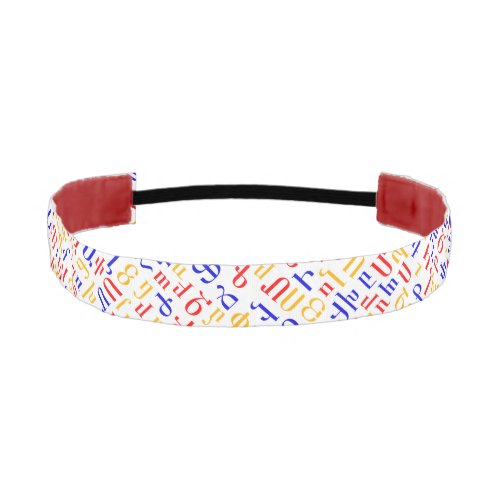 Armenian alphabet athletic headband