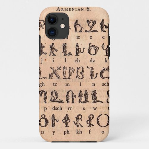 Armenian Alphabet iPhone 11 Case