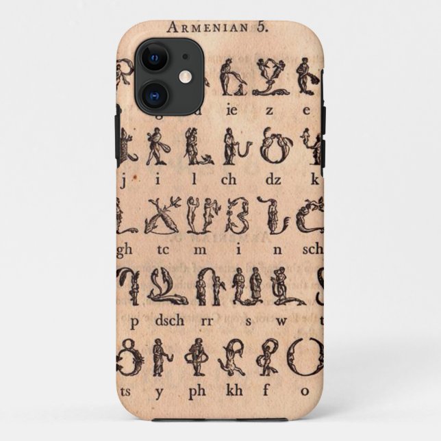 Armenian Alphabet Case-Mate iPhone Case (Back)