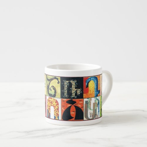 Armenian Alphabet Espresso Cup