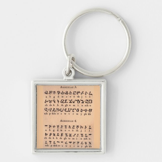 Armenian Alphabet Keychain (Front)