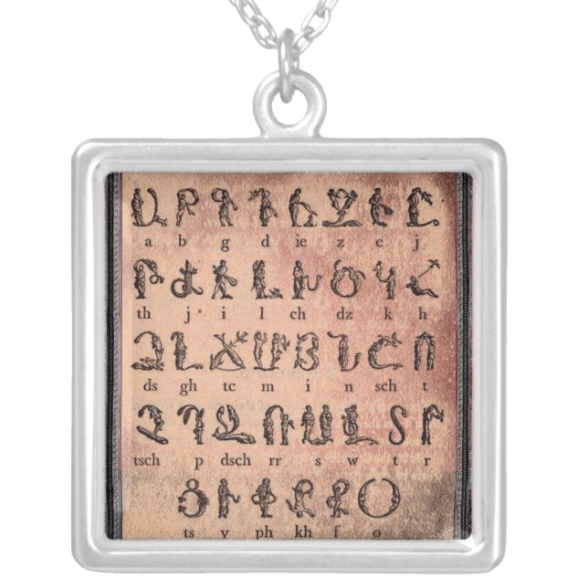 Armenian Alphabet Necklace (Front)