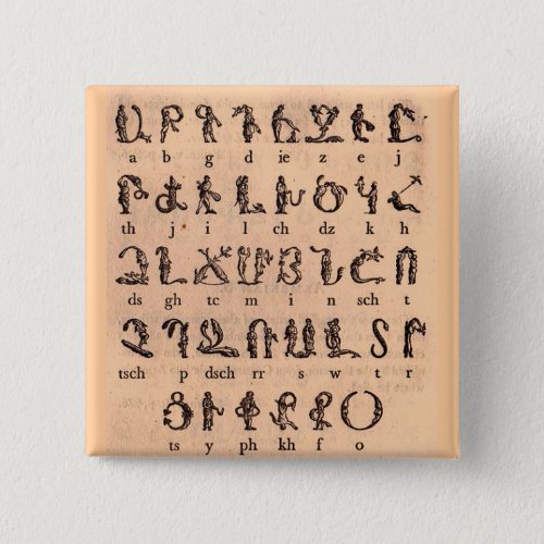 Armenian Alphabet Pinback Button