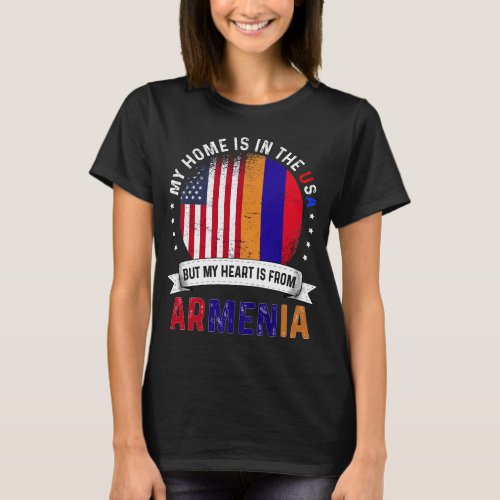 Armenian American Flag Armenian Roots USA Citizen T_Shirt