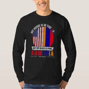 Armenian American Patriot Heart Is From Armenia Gr T-Shirt