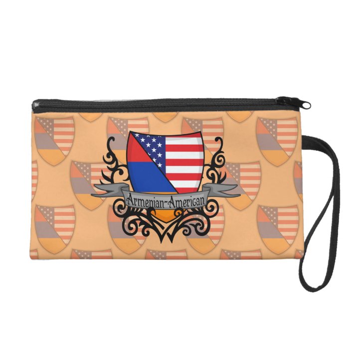 Armenian American Shield Flag Wristlet Clutches