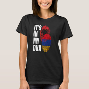 Armenian And Albanian Mix DNA Flag Heritage T-Shirt