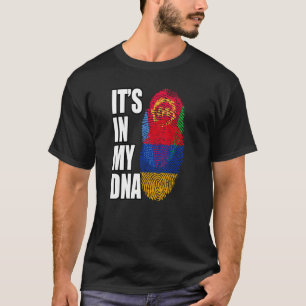 Armenian And Eritrean Mix DNA Flag Heritage T-Shirt