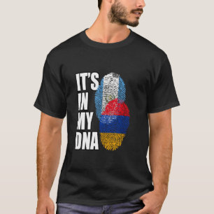 Armenian And Guatemalan Mix Dna Flag Heritage T-Shirt