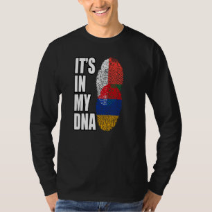 Armenian And Malagasy Mix DNA Heritage Flag T-Shirt