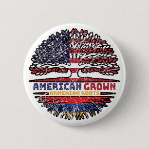 Armenian Armenia US American USA United States Button