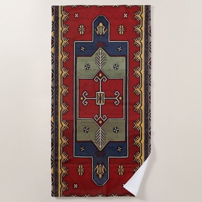 Armenian Art Beach Towel (Front)