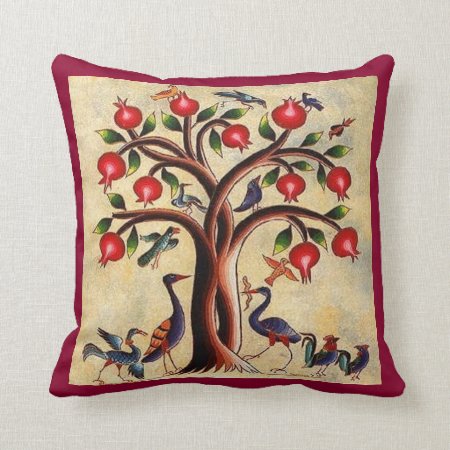 Armenian Art Polyester Throw Pillow 16" X 16"